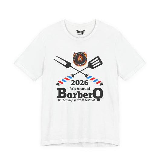 BarberQ 2026 BBQ Festival Tee — 4th Annual Barbershop & BBQ