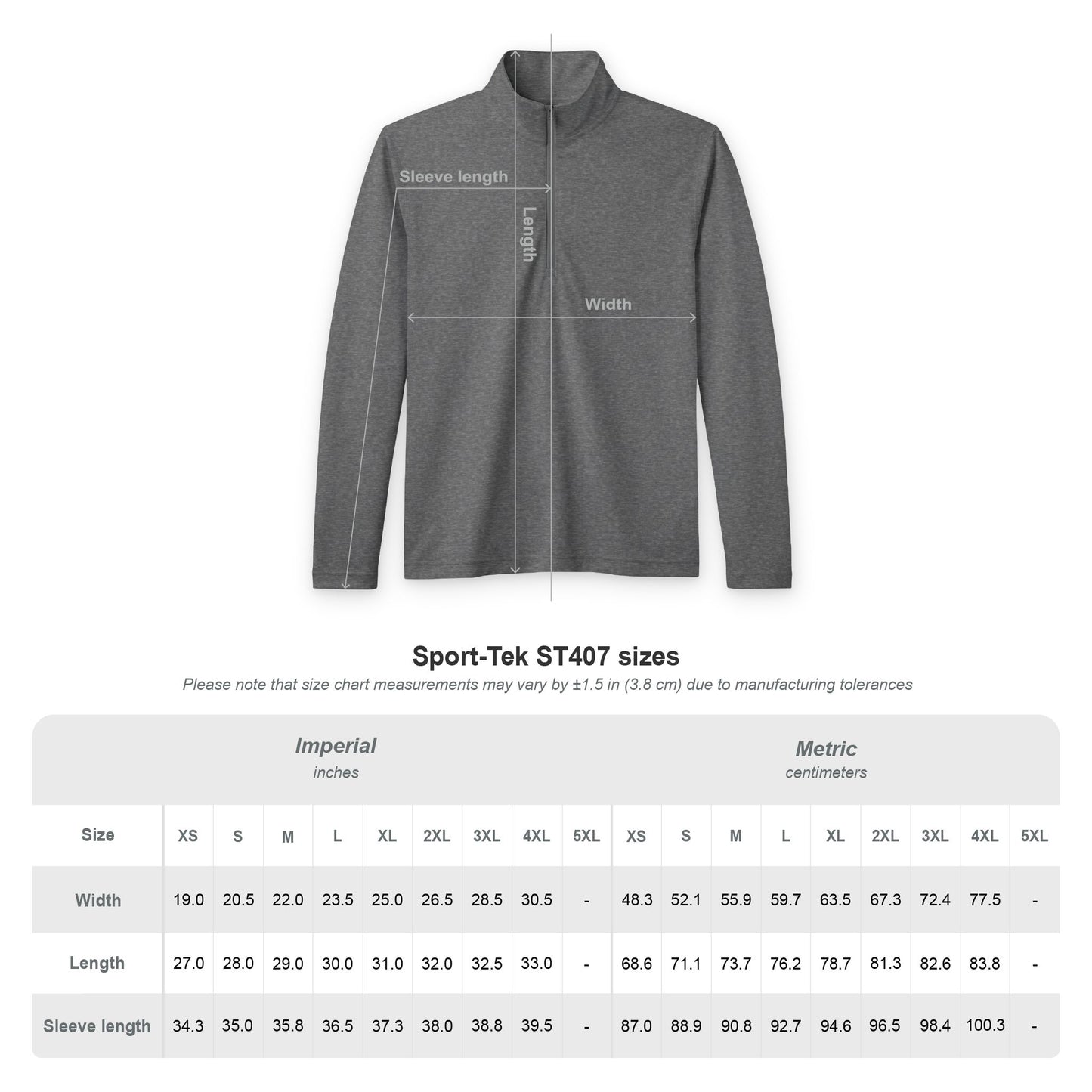 Average Volume 1/4 Zip Performance Pullover