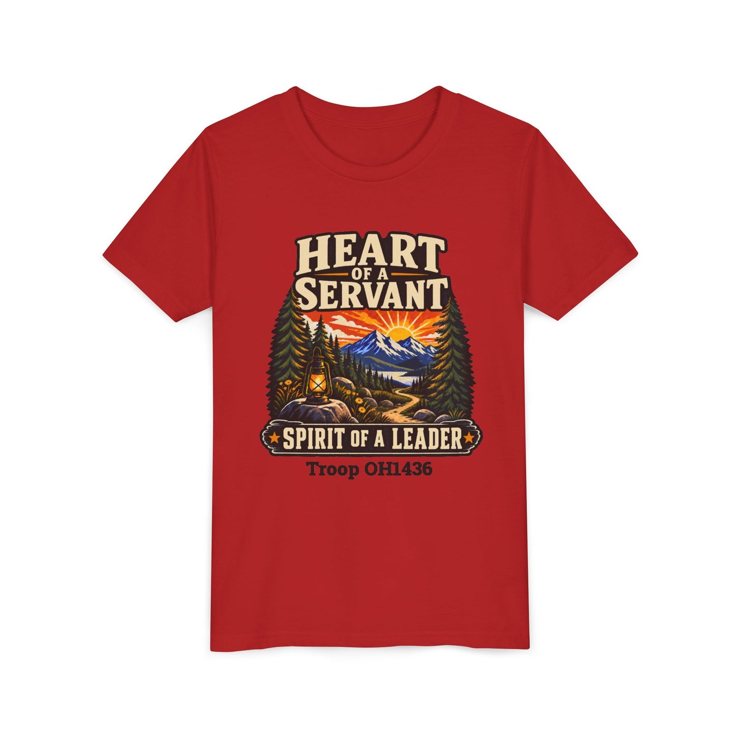 AHG Custom Troop Youth T-Shirt - Heart of a Servant Spirit of a Leader