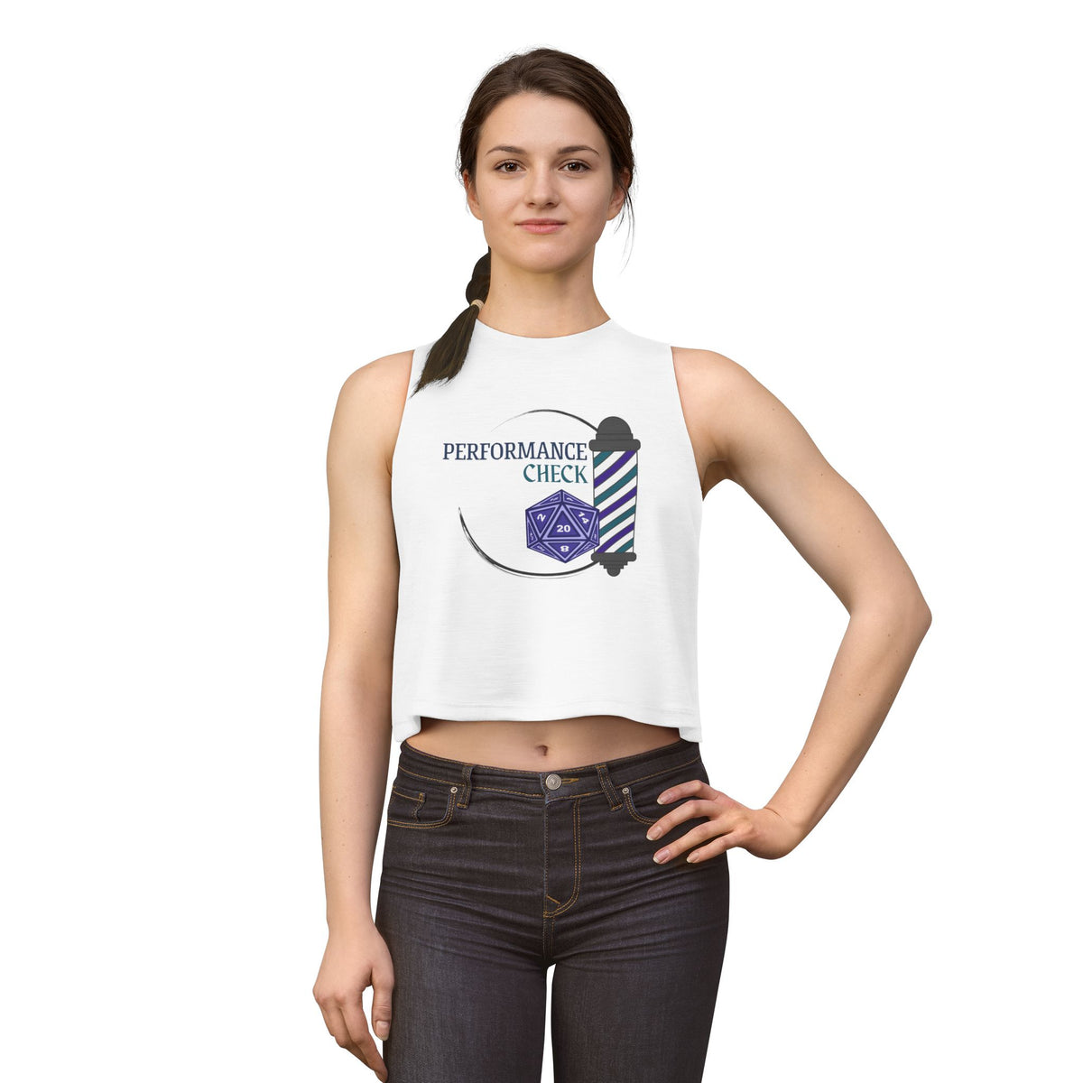 Performance Check Quartet Crop Top Tank