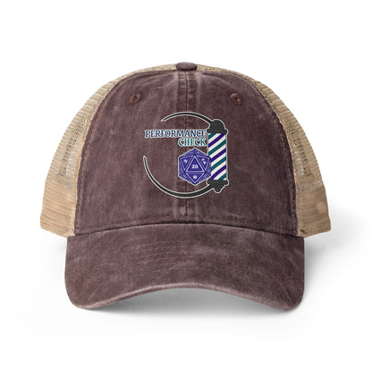 Performance Check Women's Washed Mesh-Back Hat