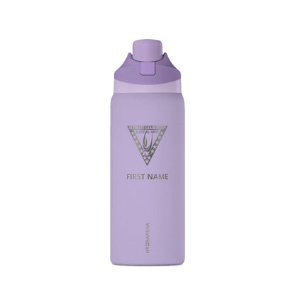 Oasis 32oz Insulated Water Bottle — Sleek Matte Travel Flask with Geometric Triangle Logo