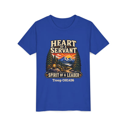 AHG Custom Troop Youth T-Shirt - Heart of a Servant Spirit of a Leader