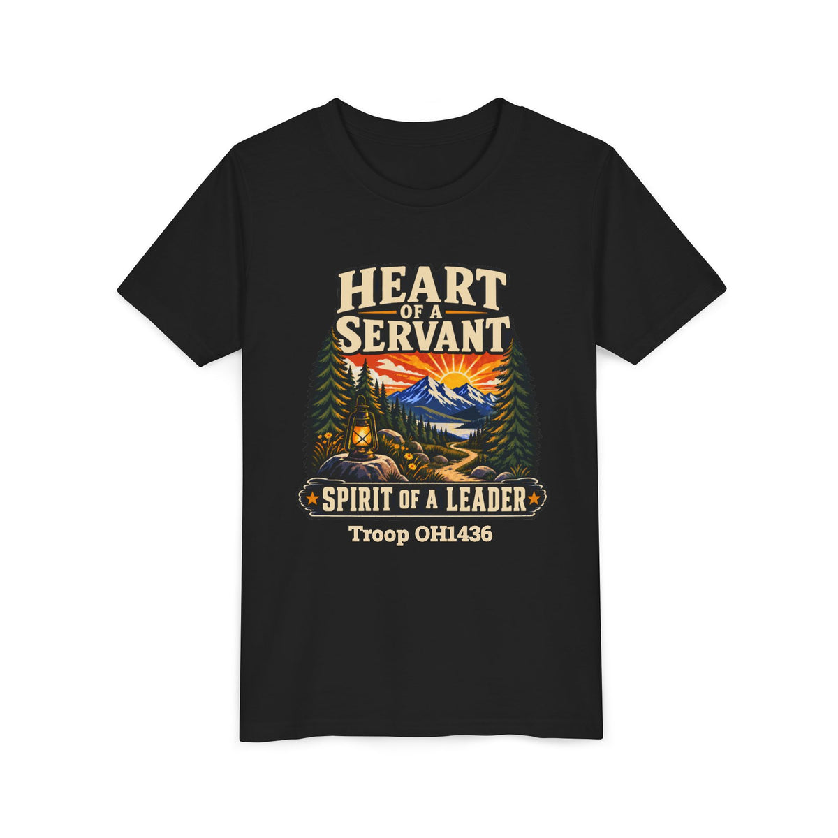 AHG Custom Troop Youth T-Shirt - Heart of a Servant Spirit of a Leader