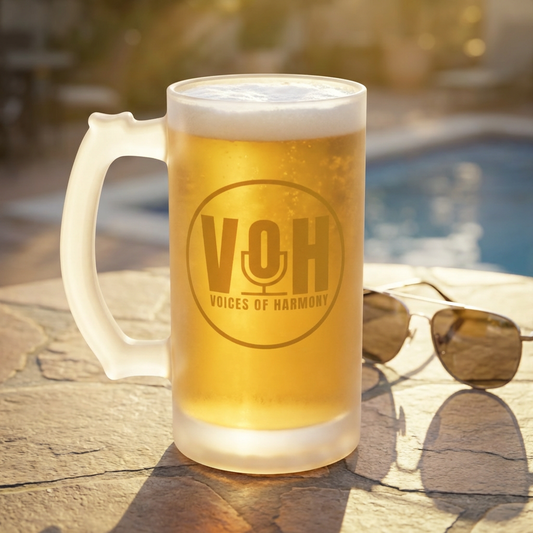 Voices of Harmony Logo Frosted Beer 16oz Mug