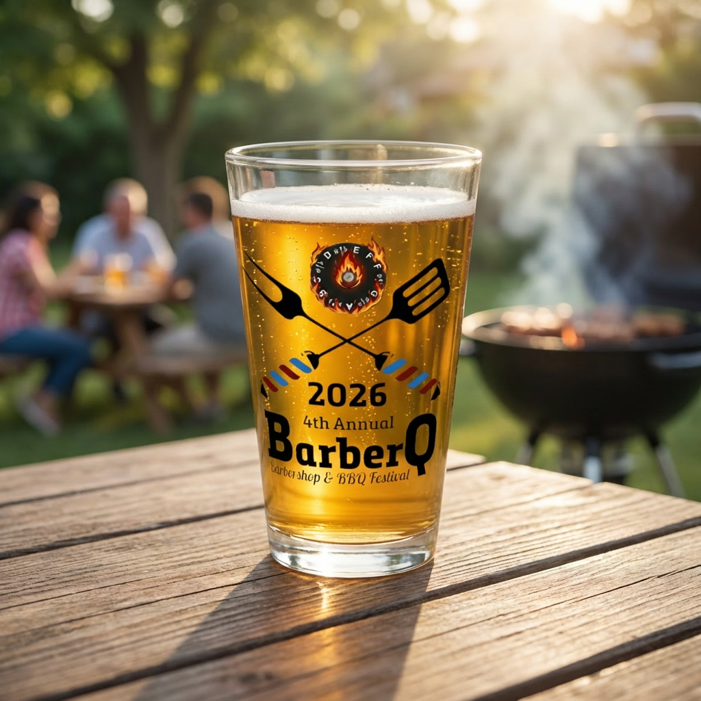 Voices of Harmony 2026 BarberQ Pint Glass