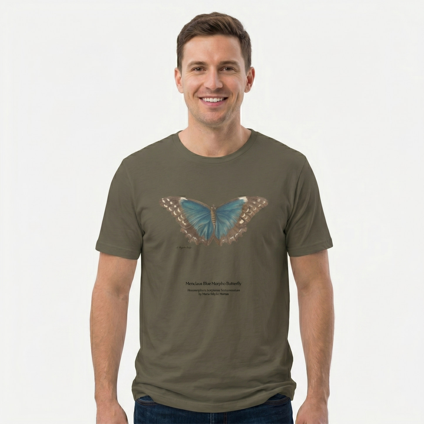 Menelaus Blue Morpho Butterfly - Metamorphosis T-Shirt