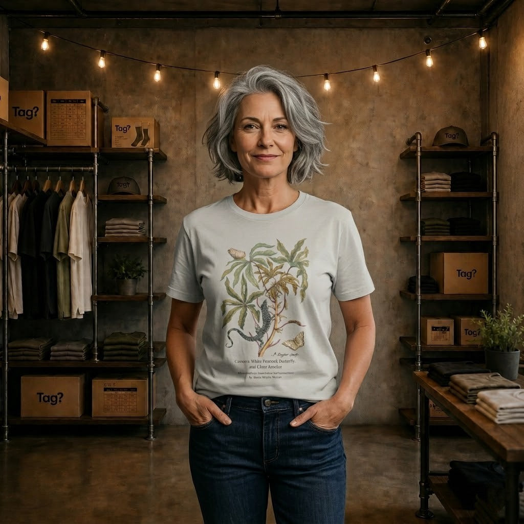 White Peacock Butterfly & Giant Ameiva - Metamorphosis T-Shirt