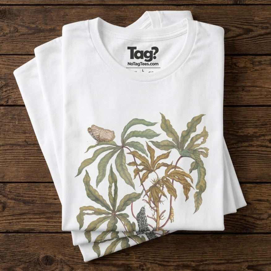 White Peacock Butterfly & Giant Ameiva - Metamorphosis T-Shirt