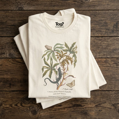 White Peacock Butterfly & Giant Ameiva - Metamorphosis T-Shirt