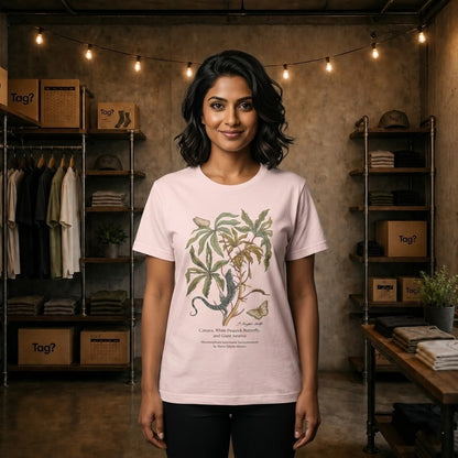 White Peacock Butterfly & Giant Ameiva - Metamorphosis T-Shirt