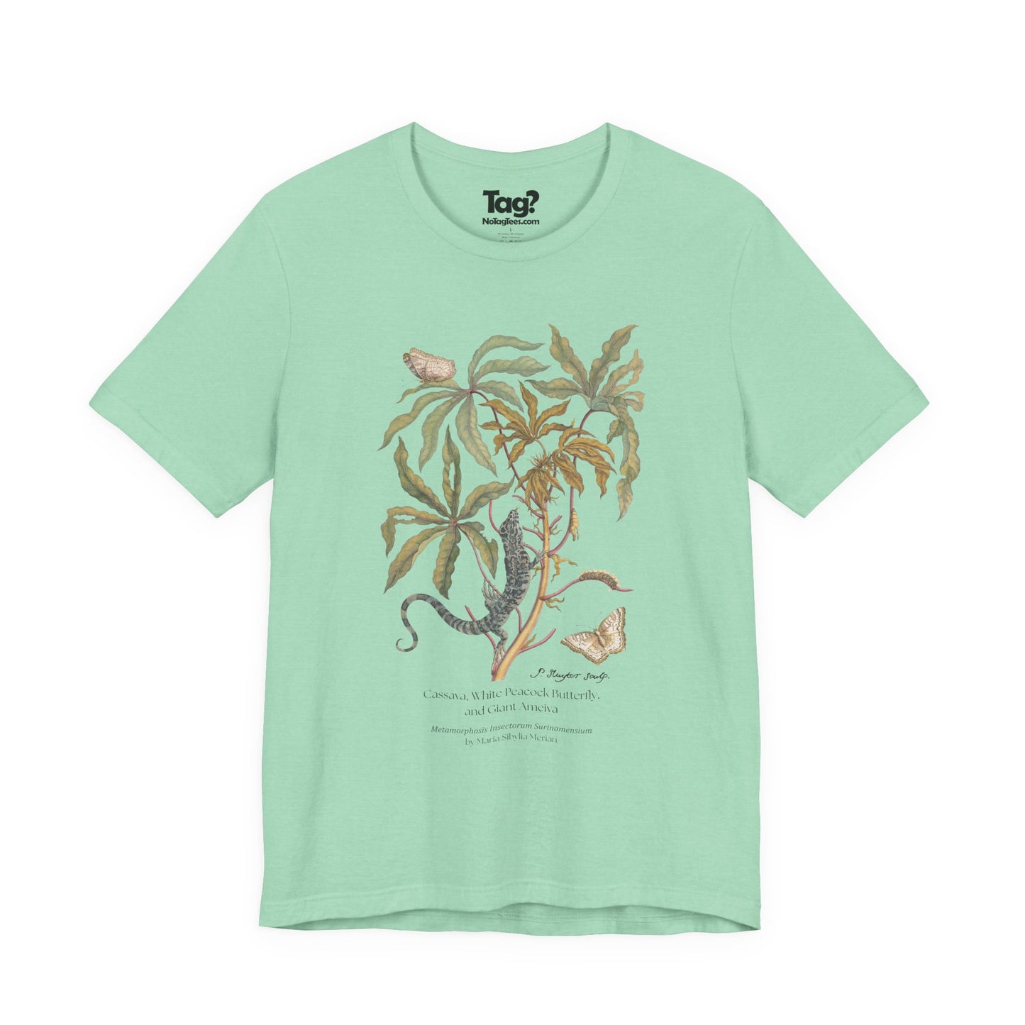 White Peacock Butterfly & Giant Ameiva - Metamorphosis T-Shirt