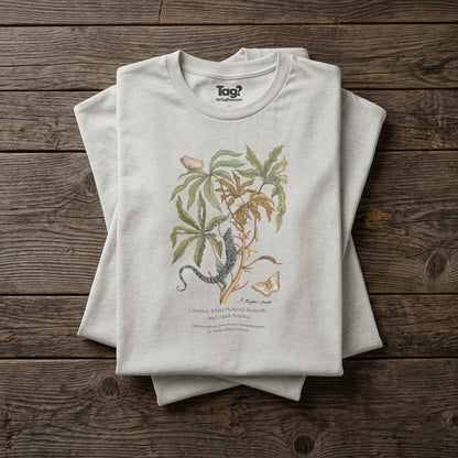 White Peacock Butterfly & Giant Ameiva - Metamorphosis T-Shirt