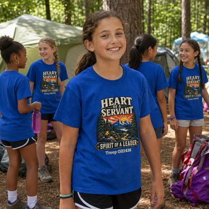 AHG Custom Troop Youth T-Shirt - Heart of a Servant Spirit of a Leader