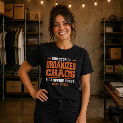 AHG "Director of Organized Chaos & Campfire Songs" Custom Troop Adult T-Shirt