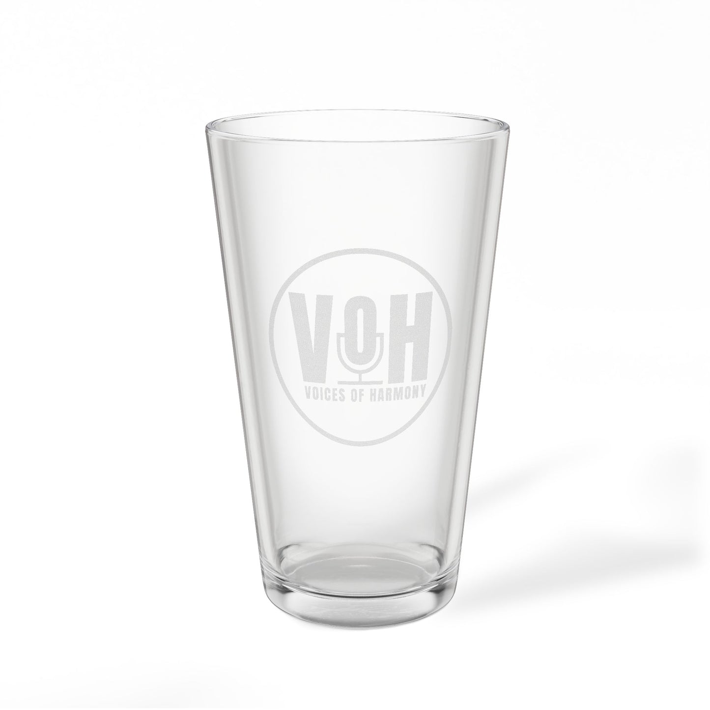 Voices of Harmony Logo Etched Pint Glass