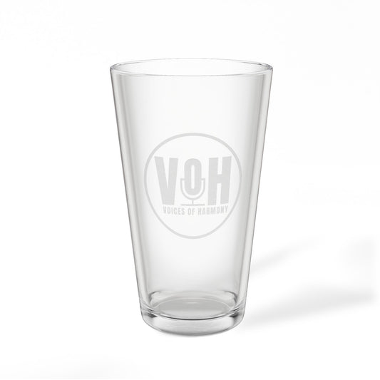 Voices of Harmony Logo Etched Pint Glass