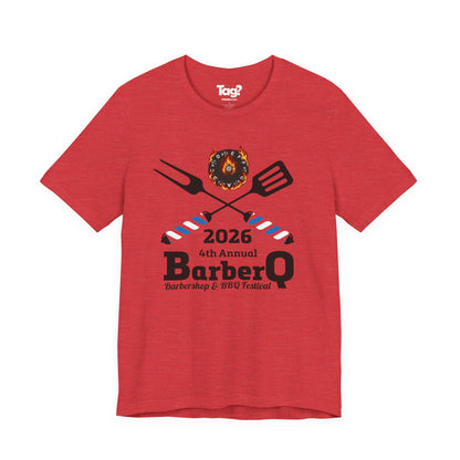 BarberQ 2026 BBQ Festival Tee — 4th Annual Barbershop & BBQ
