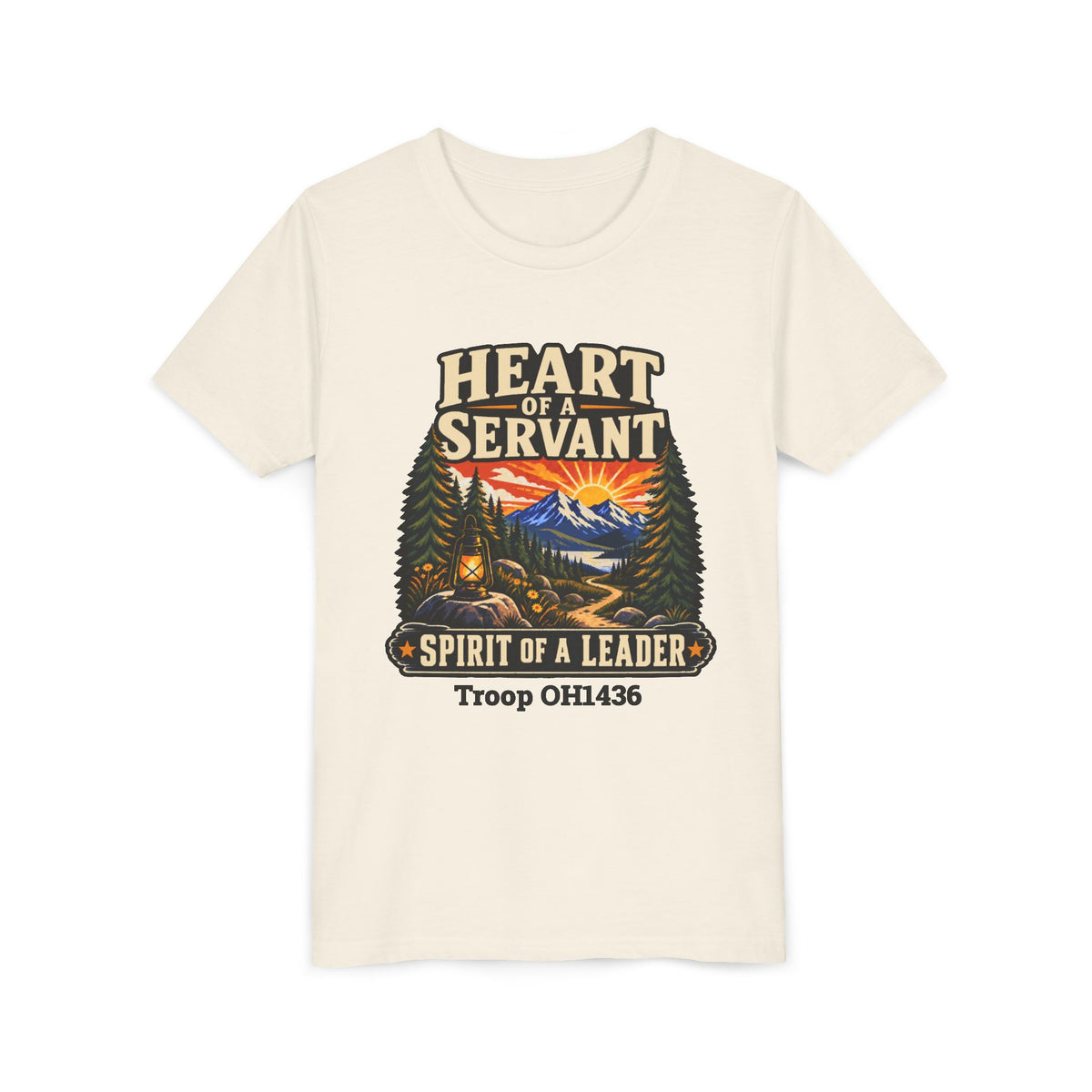 AHG Custom Troop Youth T-Shirt - Heart of a Servant Spirit of a Leader