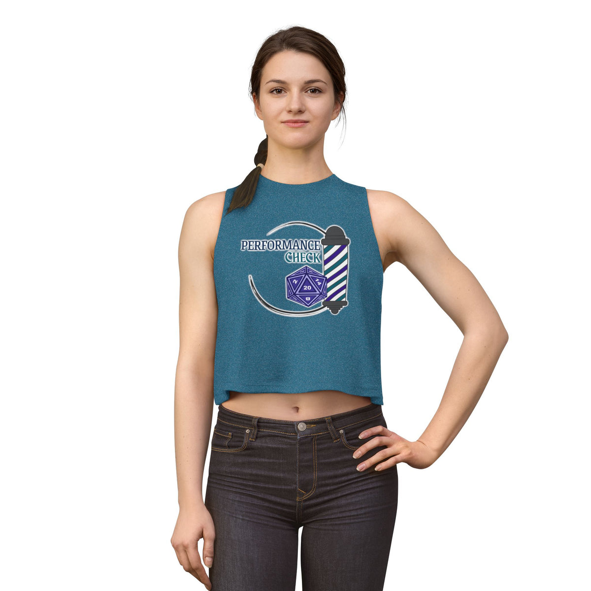 Performance Check Quartet Crop Top Tank