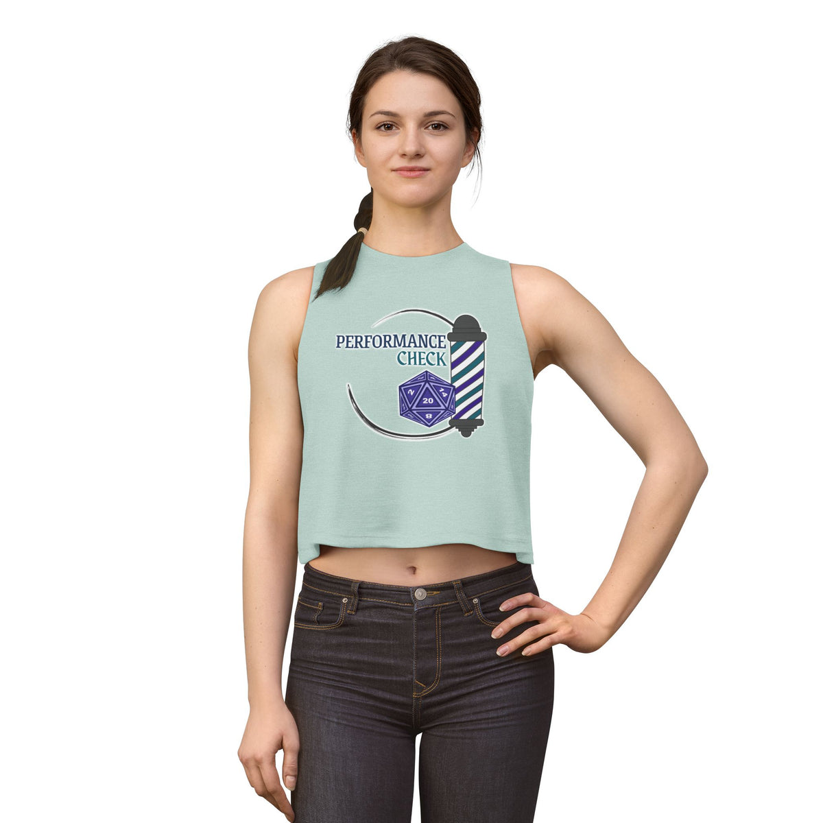 Performance Check Quartet Crop Top Tank