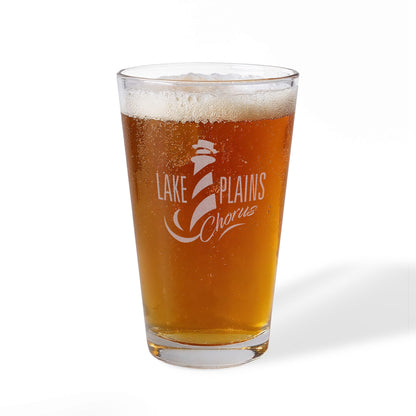 Lake Plains Chorus Engraved 16oz Pint Mixing Glass