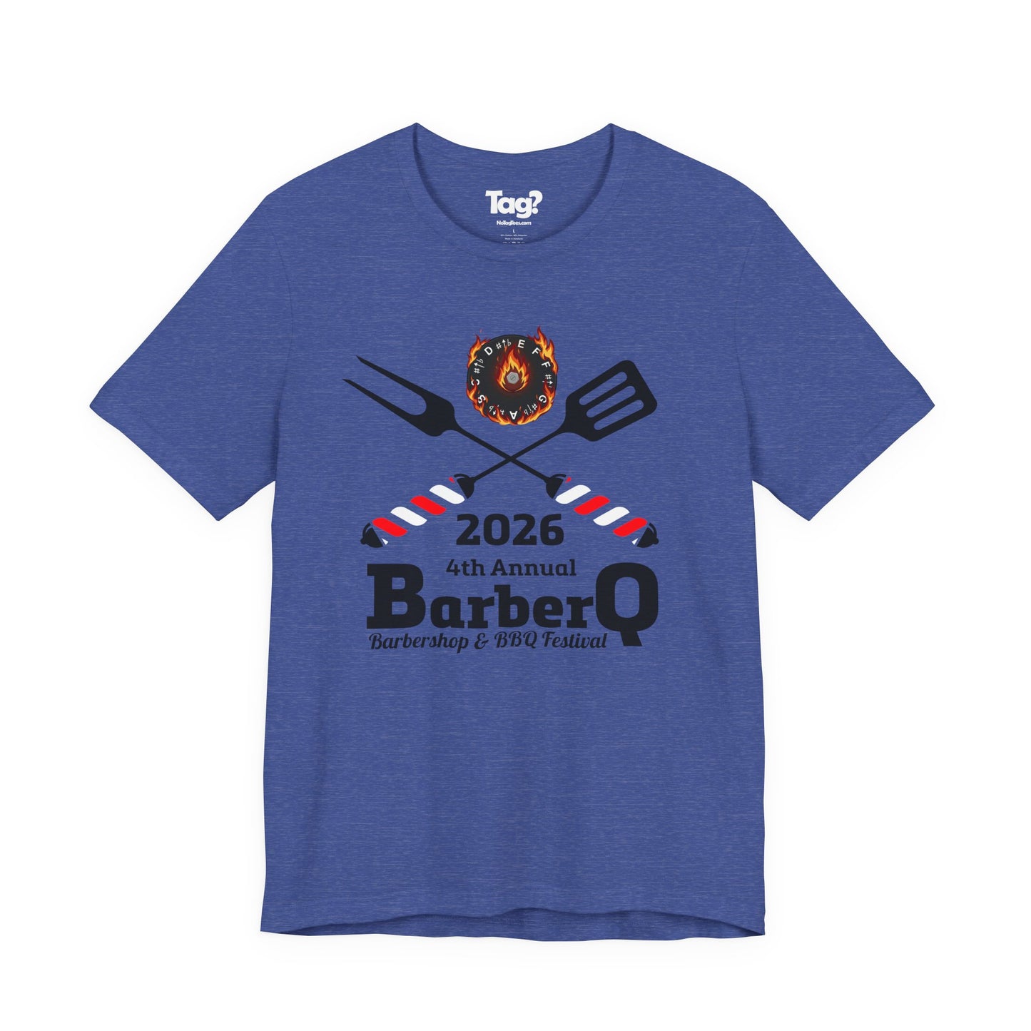BarberQ 2026 BBQ Festival Tee — 4th Annual Barbershop & BBQ