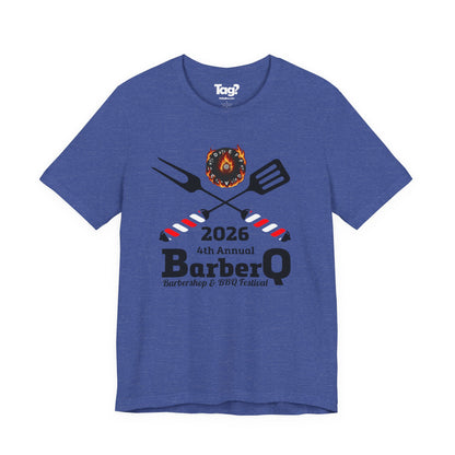BarberQ 2026 BBQ Festival Tee — 4th Annual Barbershop & BBQ
