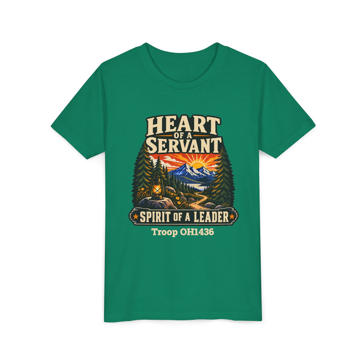 AHG Custom Troop Youth T-Shirt - Heart of a Servant Spirit of a Leader
