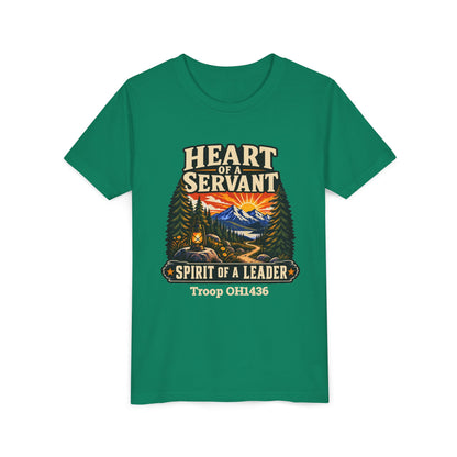 AHG Custom Troop Youth T-Shirt - Heart of a Servant Spirit of a Leader